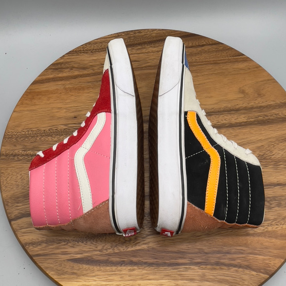 Vans Sk8 Hi Shoes Womens Size 7.5 Patchwork Color Block Athletic Skate Sneakers - Picture 6 of 8